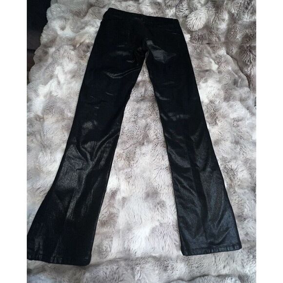 Ralph Lauren 109 Black Label Womens Sz 26 Black Coated Stretch Skinny Jeans - Picture 3 of 16